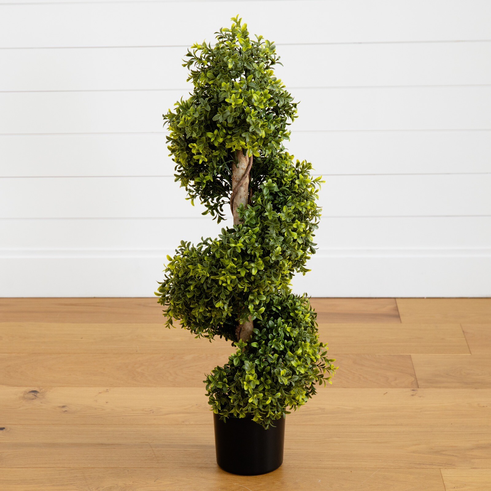 33” Boxwood Topiary Spiral Artificial Tree UV (Indoor/Outdoor). Retail $99