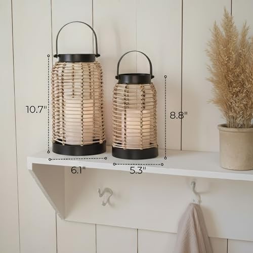 Natural Rattan Boho Lanterns – Handcrafted Chic Decor to Enhance Your Home – …