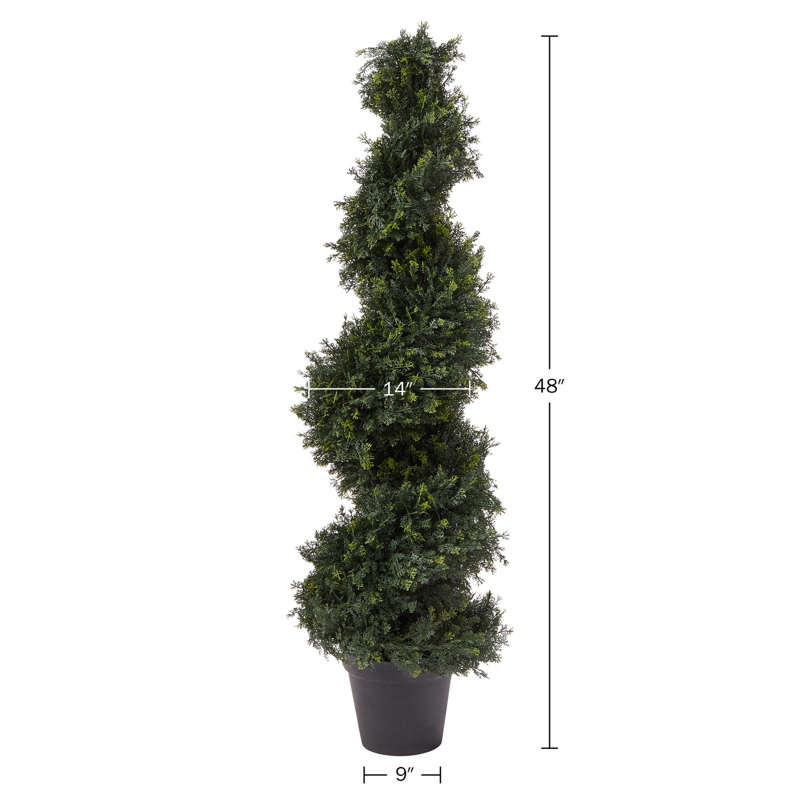 Artificial Tree 4FT Spiral Cypress Topiary Tree Indoor or Outdoor Fake Plants