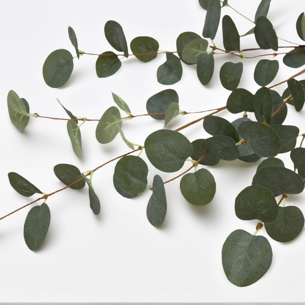 Durable 12-Pack Dark Green Eucalyptus Stems – Add a Touch of Nature Indoors