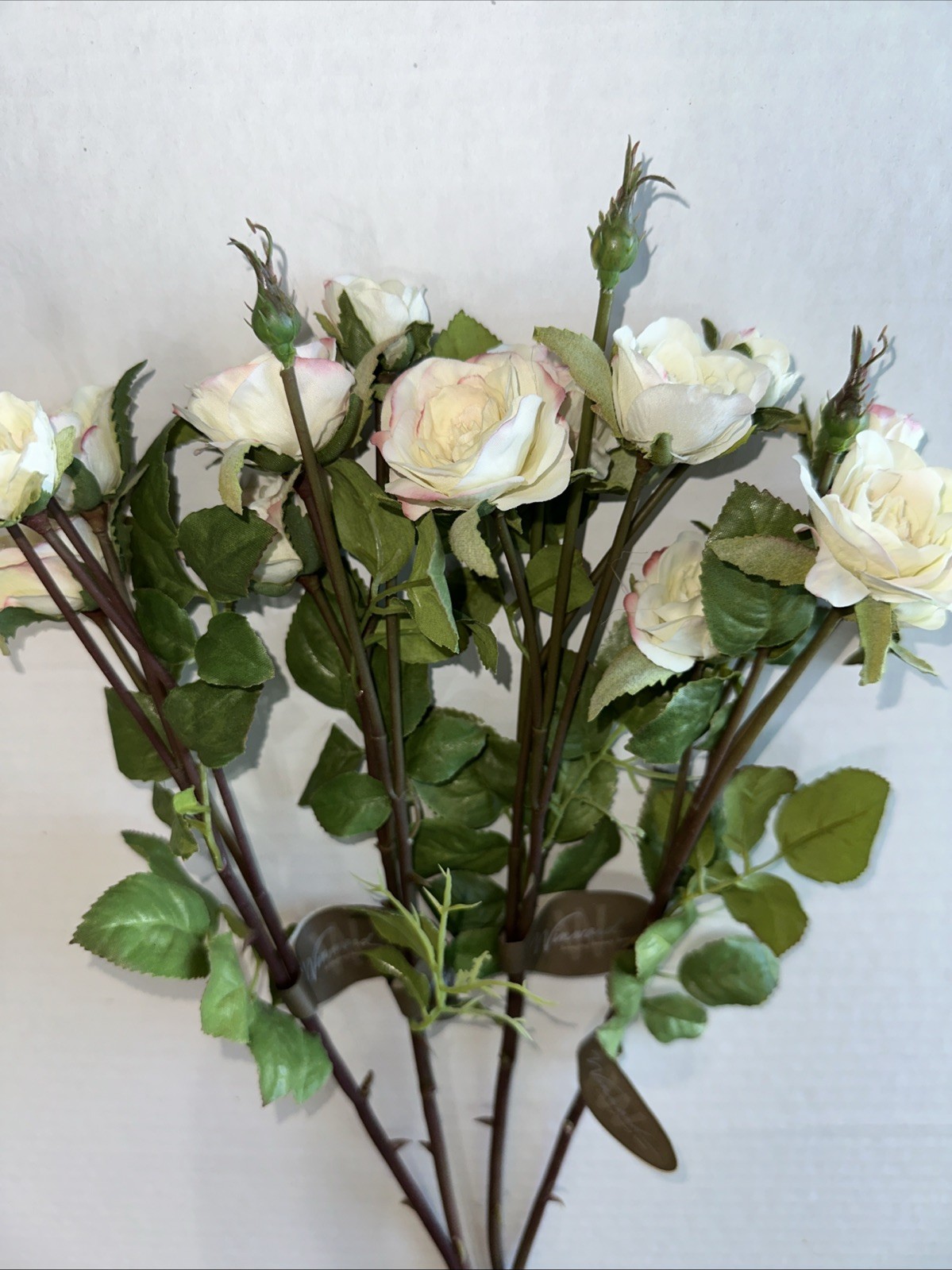 FOUR-Winward Champagne Rose Floribunda 19” Faux Florals NEW