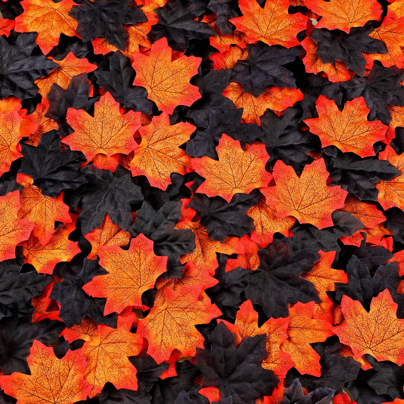500 Pcs Artificial Fall Maple Leaves Fake Autumn Leaf 2 Assorted Colors Faux …