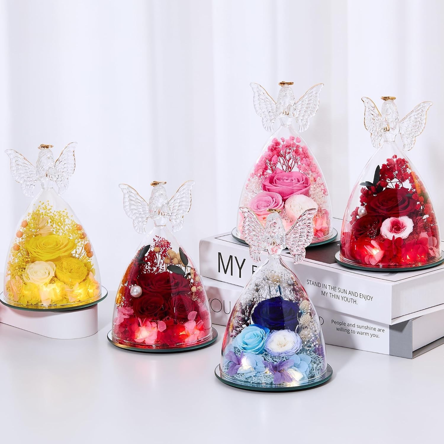 Forever Rose Gift for Women Angel Figurine