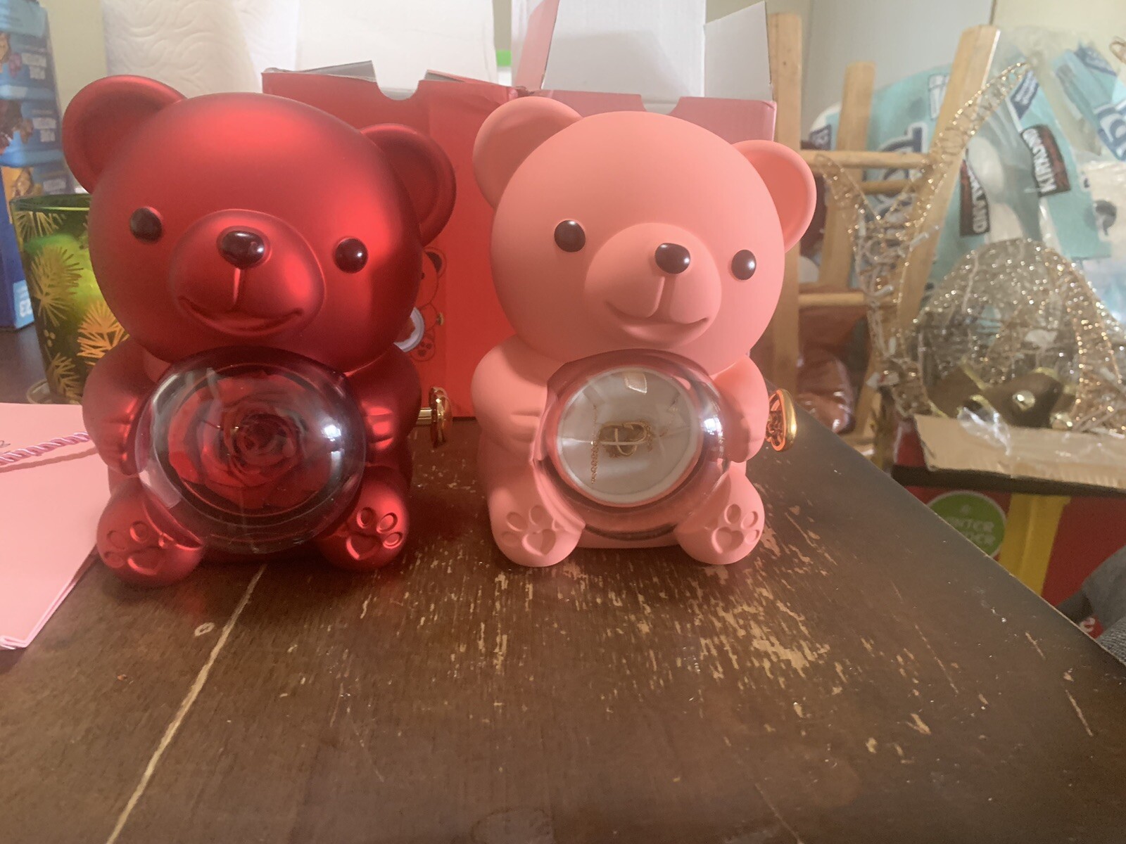 Lovely Stuffies – Rotating Rose Display Custom Name Jewelry
