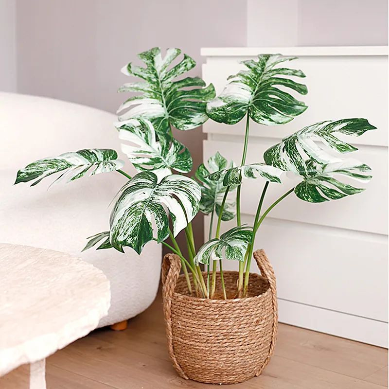 70-88cm Artificial Plant Plastic Palm Tree Leaves Office Hotel Home Garden Decor