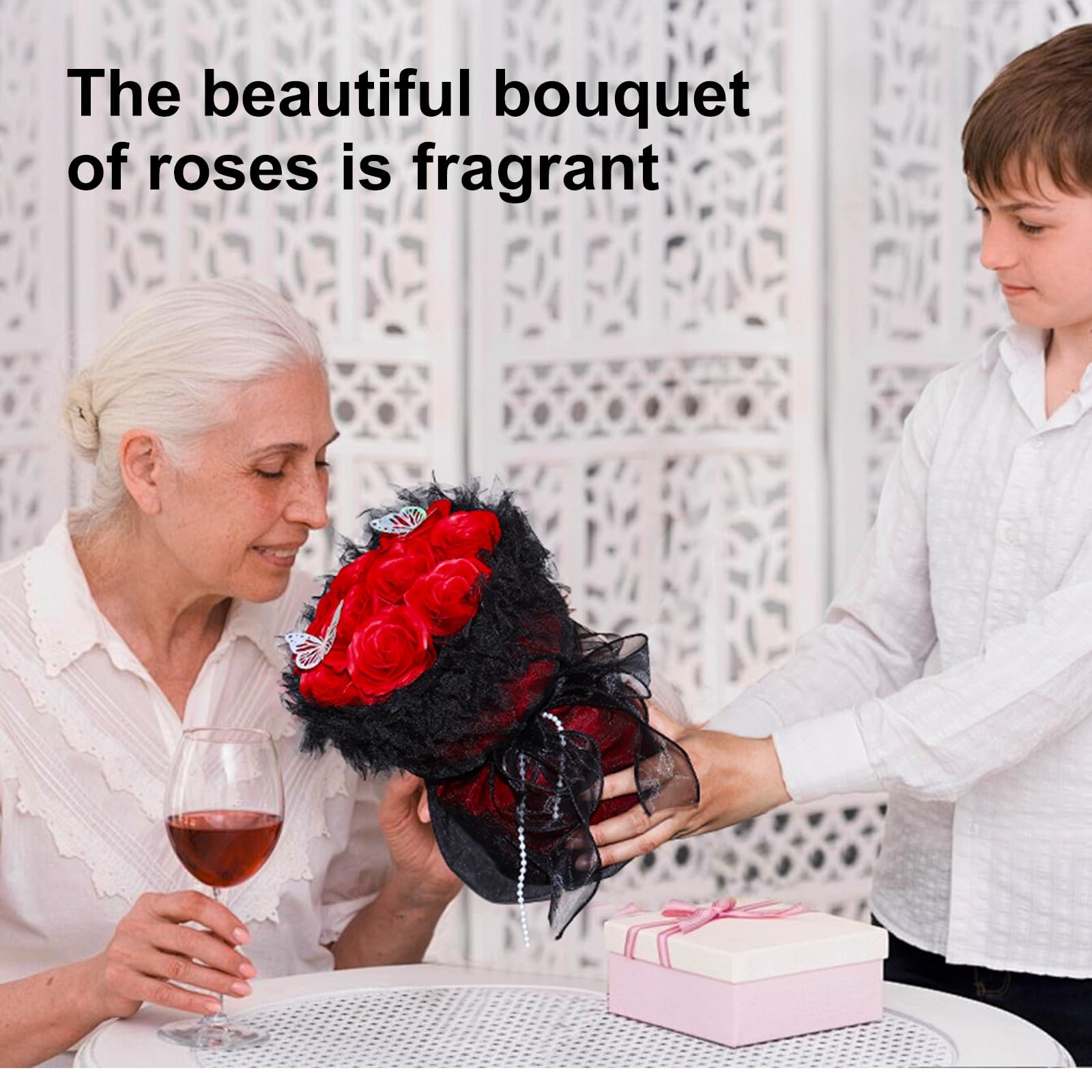Artificial Soap Flowers Preserved Roses Bouquet Gift for Women Mom Wife Girlf…