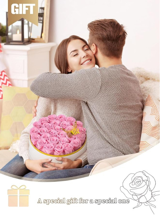 27 Preserved Roses Forever Flowers Real Roses in a Box Mother’s Day Birthday Flo