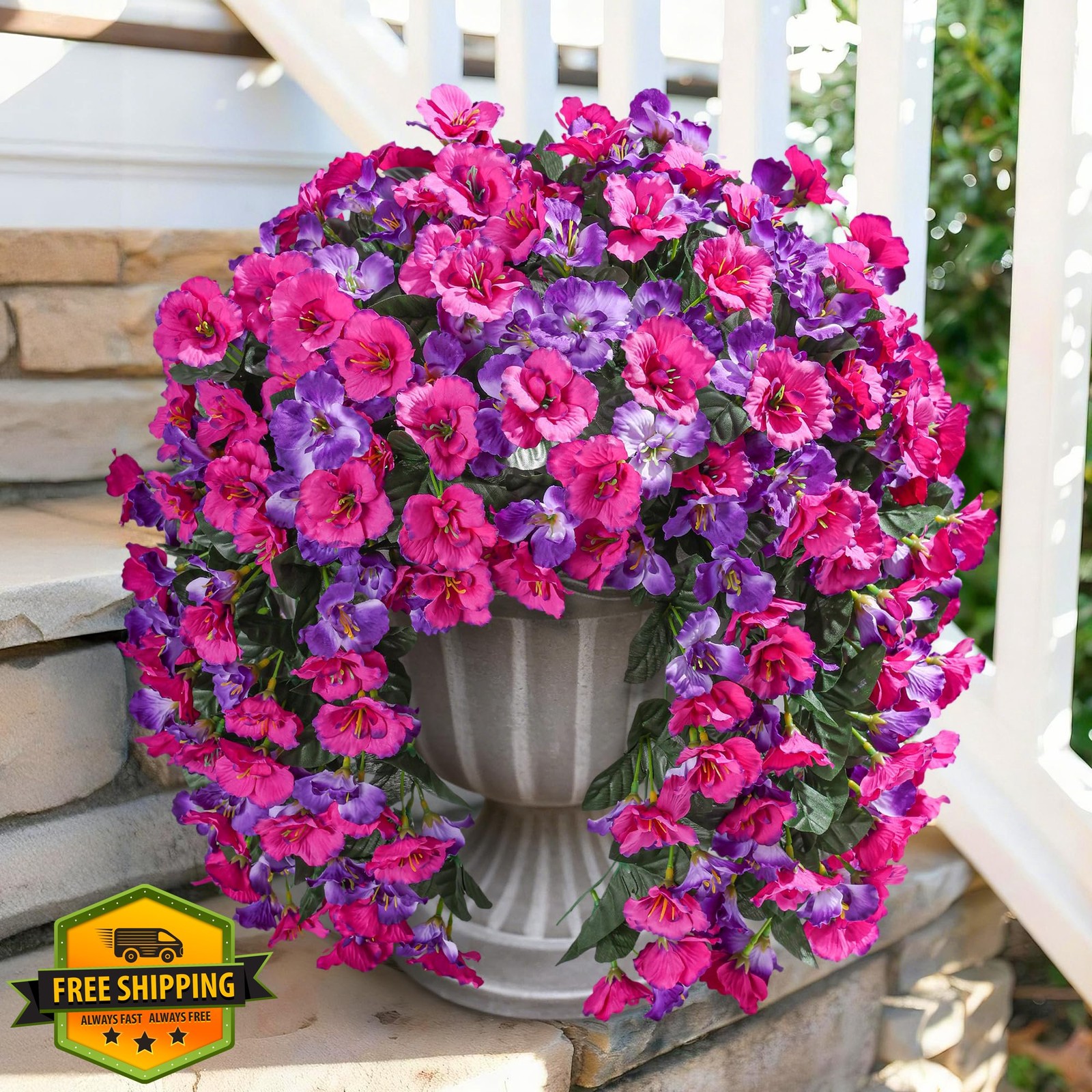 Ivydale Violet Fuchsia Artificial Hibiscus Flowers 2PCS