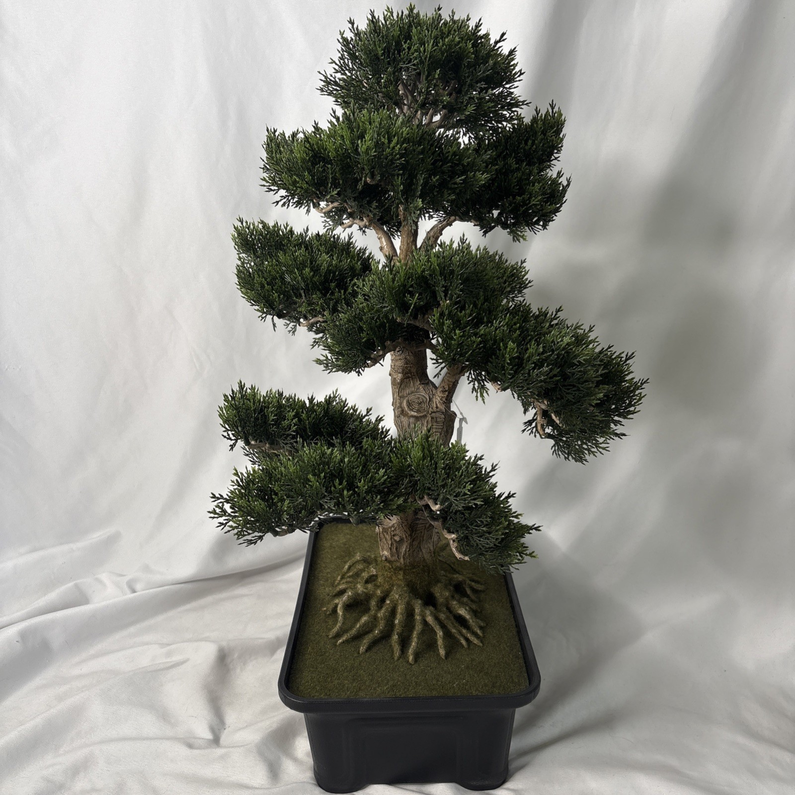 24” Nearly Natural Cedar Bonsai Tree Artificial Silk Plant Indoor Outdoor Zen
