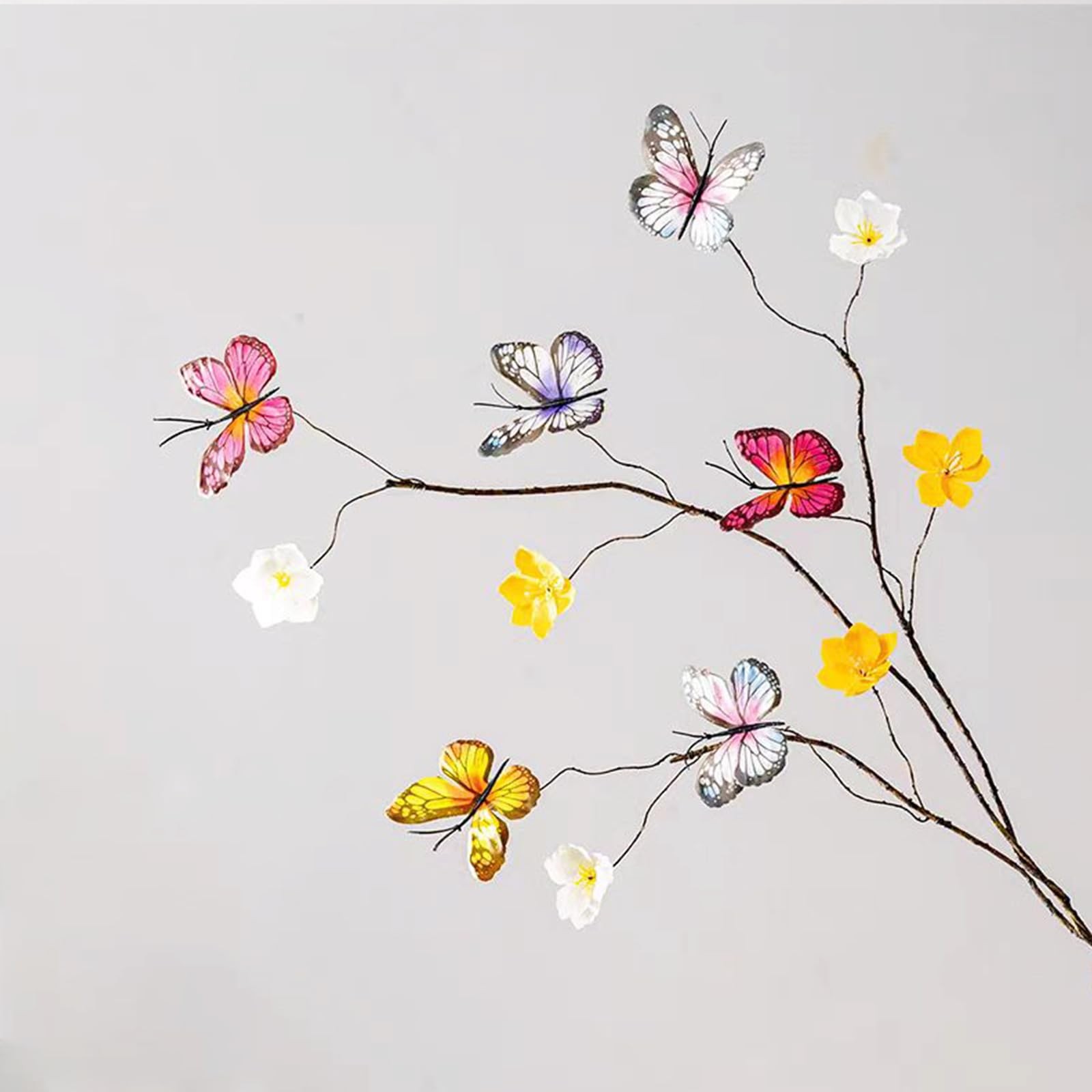 Artificial Butterfly Branche, Simulation Branch Stems with Fake Butterfly Flo…