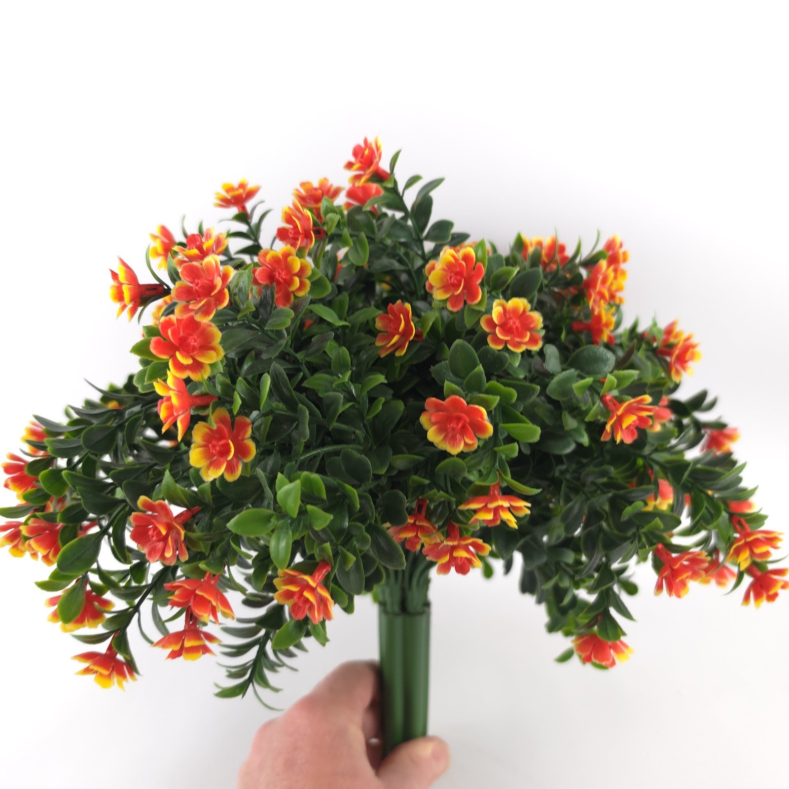 Wicker Park 11″ Faux Wildflower Urn Filler Yellow & Orange