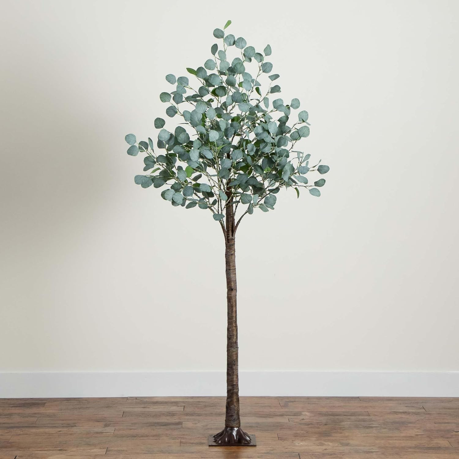 6FT Lighted Faux Eucalyptus Tree with 420 Warm White LED Lights for Home Décor