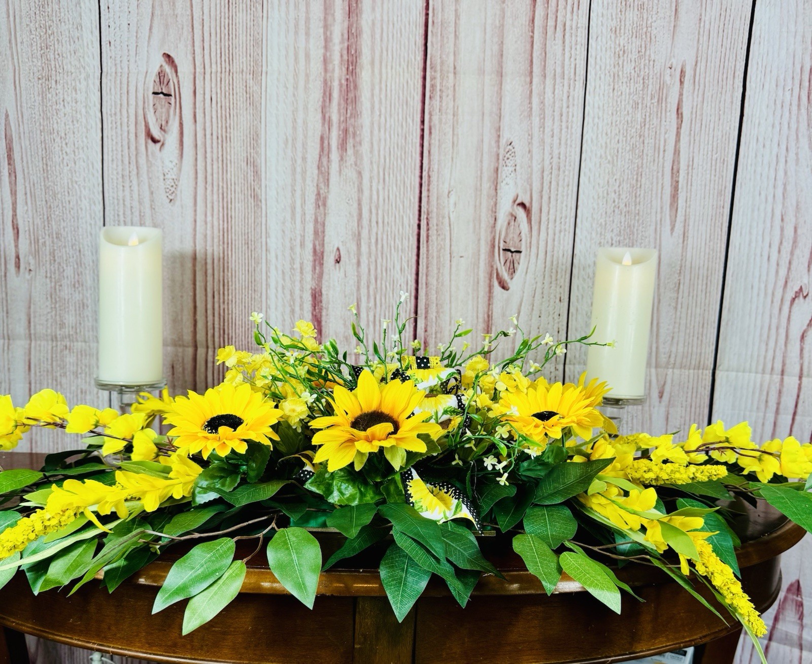Artificial Yellow/Green Sunflower Flower Arrangement & Centerpiece 36 by 16 in