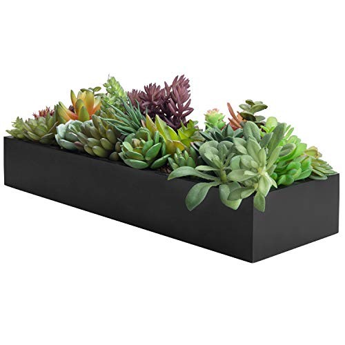 MyGift Artificial Succulent Centerpiece,15.75 Inch Faux Succulents Arrangement