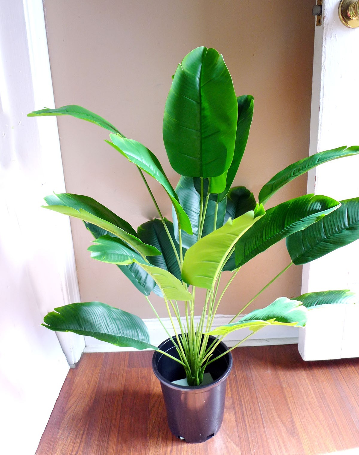 25″ Hight Artificial Tropical Plant Banana Tree (#119) Lifelike 18 Green Leaves