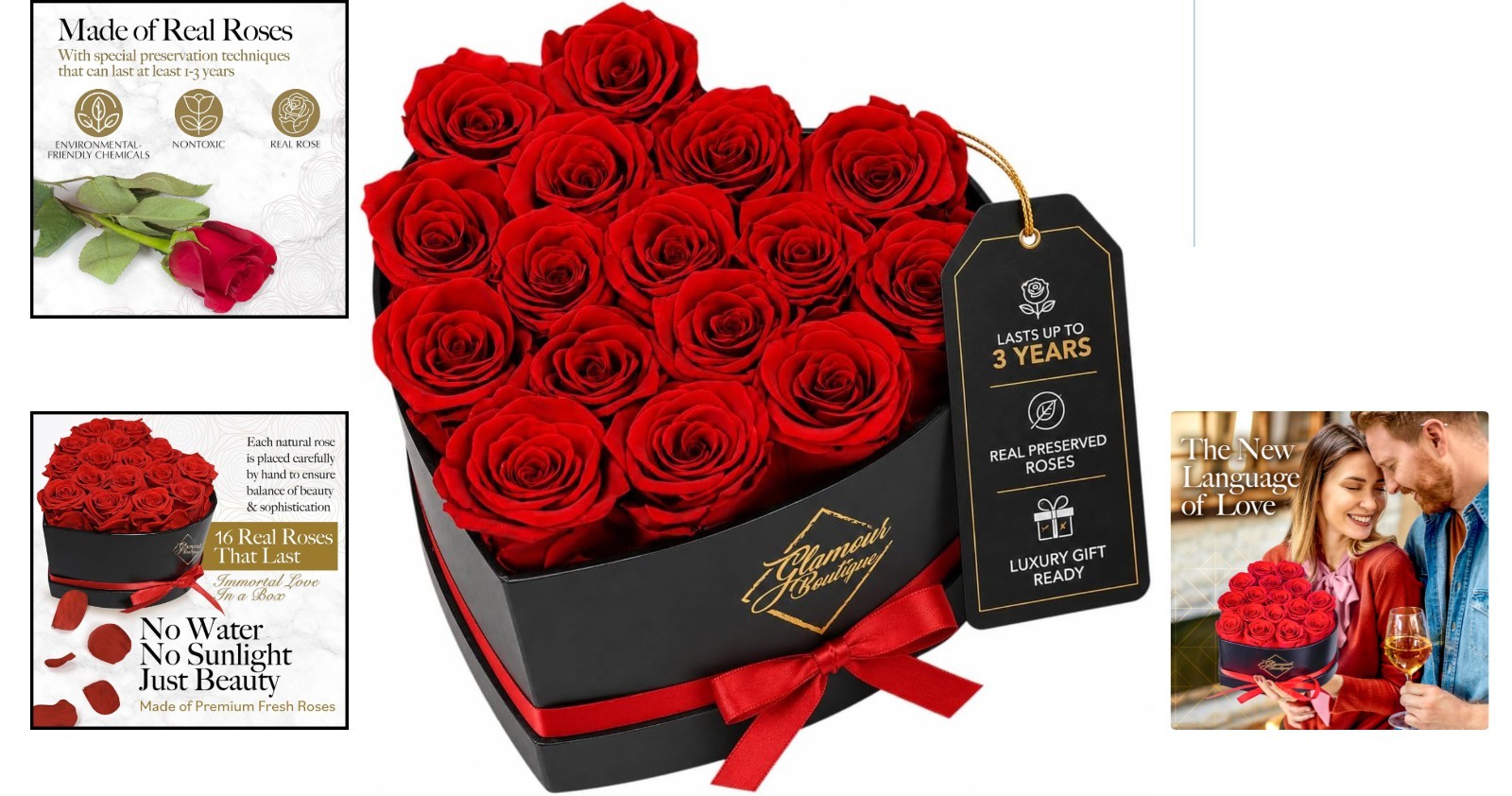 Forever Red Roses Gift Box – Timeless Preserved Flowers for Special Occasions