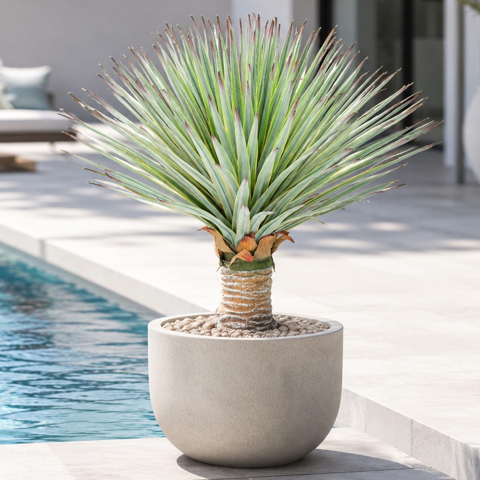 Best 2ft Artificial Agave Plant with 160 Leaves, 23.6inch Faux Floor Large Fake