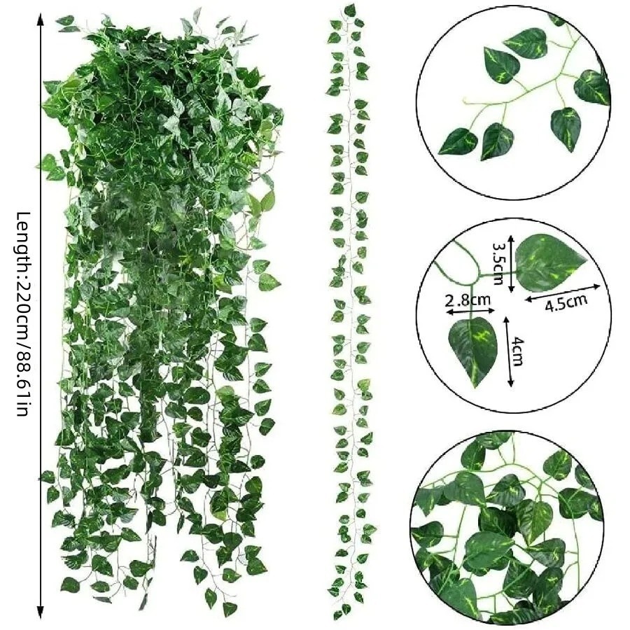 Artificial Hanging Ivy Garland Vine Leaves Fake Plant Home Décor 4/10M USA