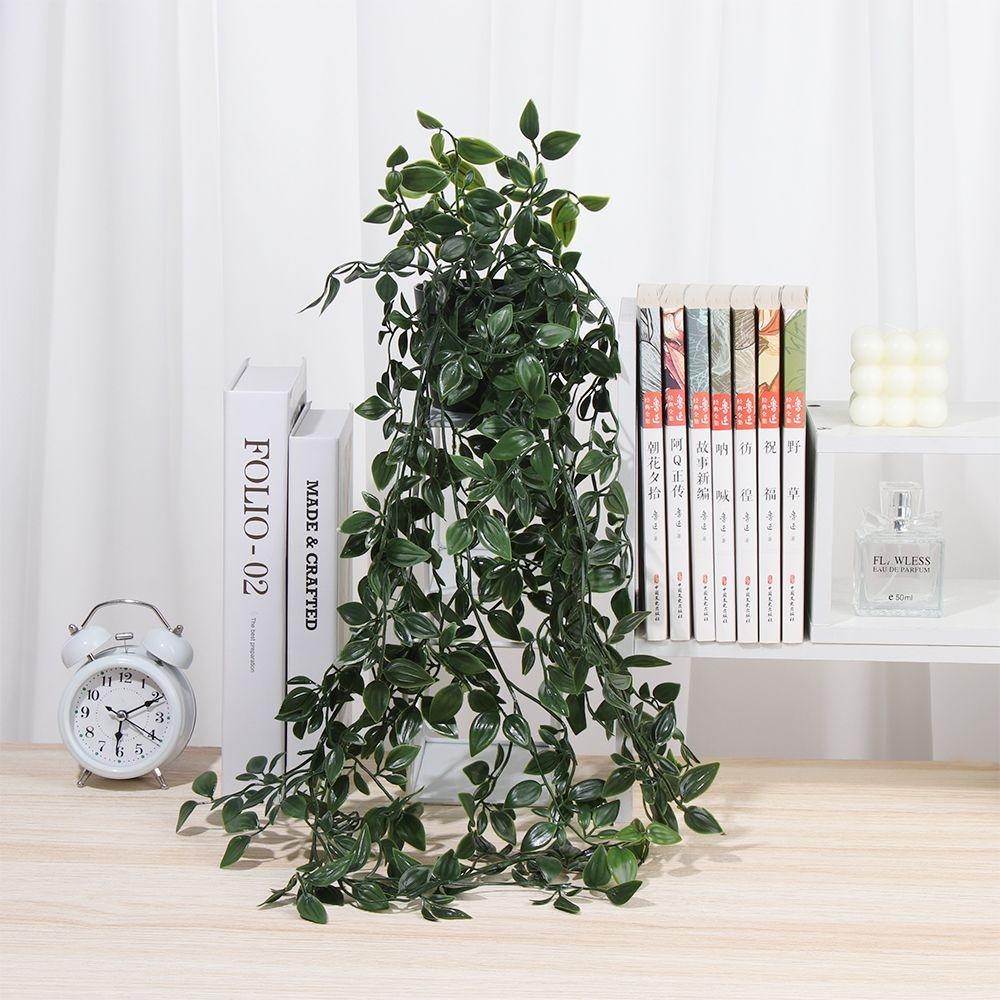 Fake Hanging Plants with Pot Artificial Vines Potted Home Indoor Outdoor Decor