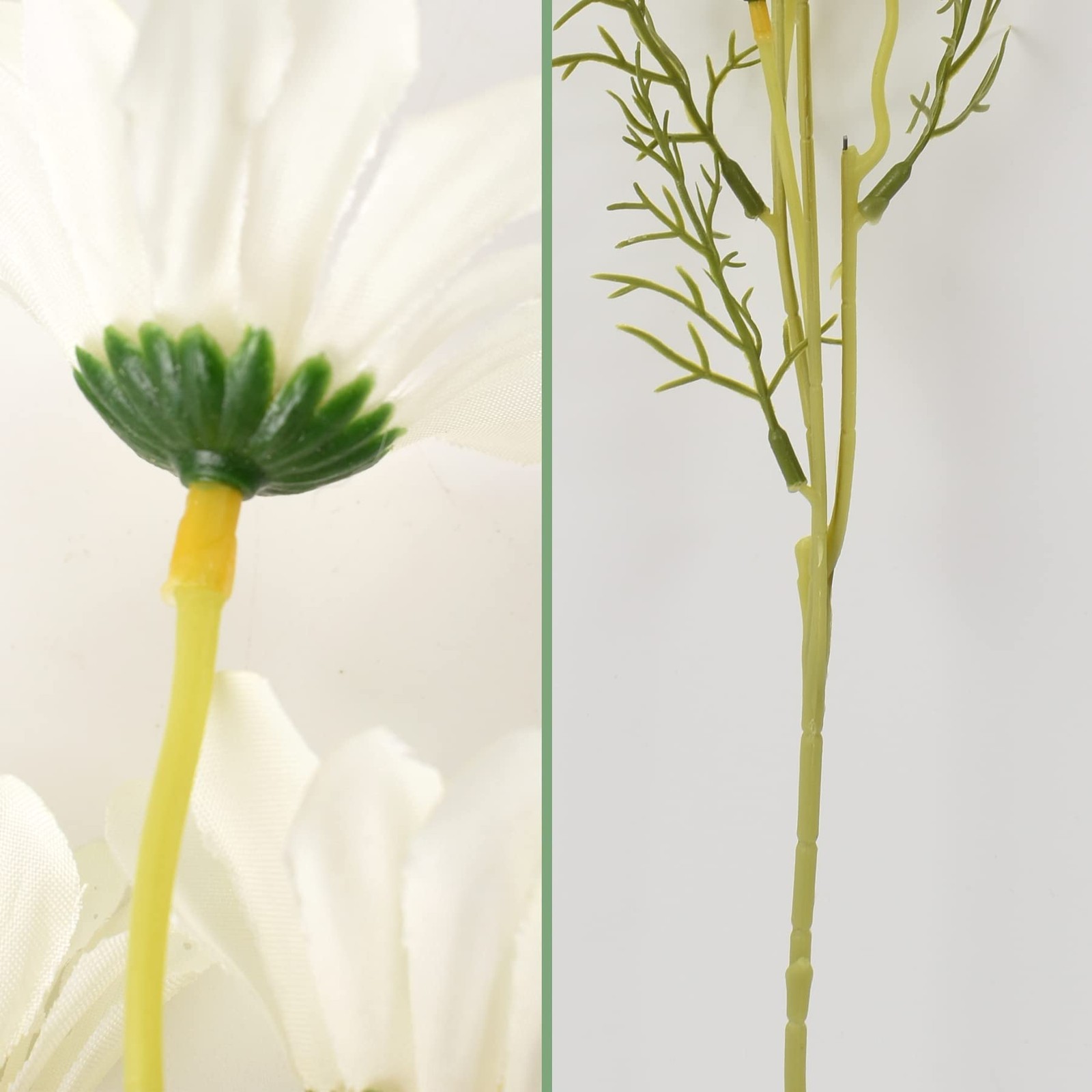 Artificial Daisy Flowers 6 Bundles 21” Faux Silk Daisy Flowers with Stems for…