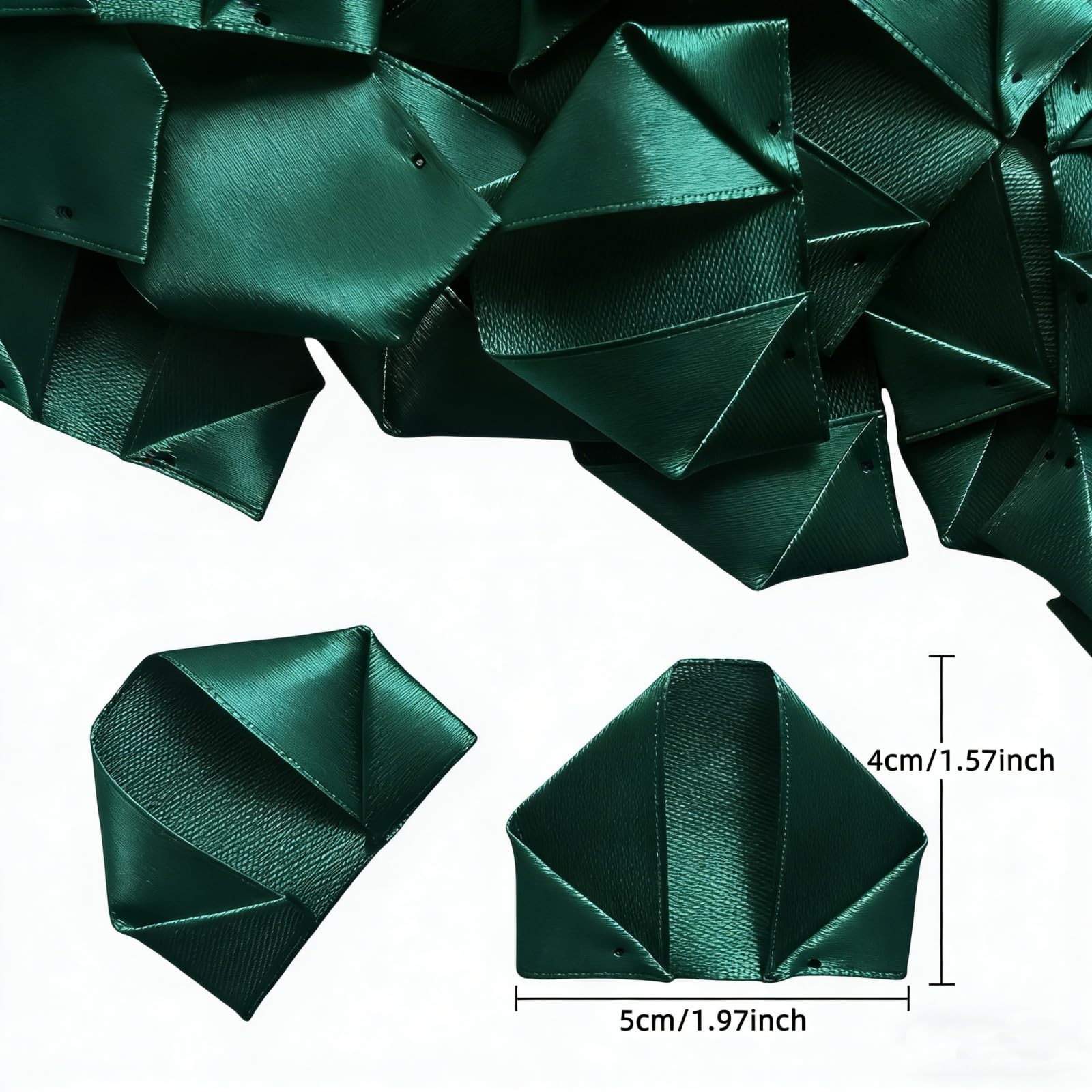 100 Pcs Premade Satin Ribbon Rose Petals Half-Finished Crafting DIY Eternal F…