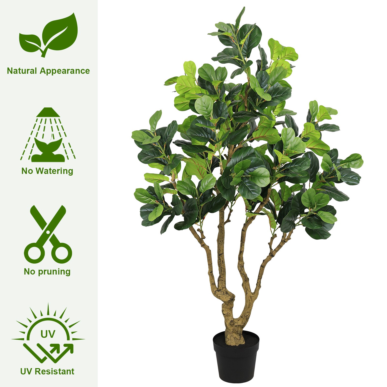 7FT Tall Artificial Banyan Tree Silk Plant – Faux Greenery for Indoor Outdoor