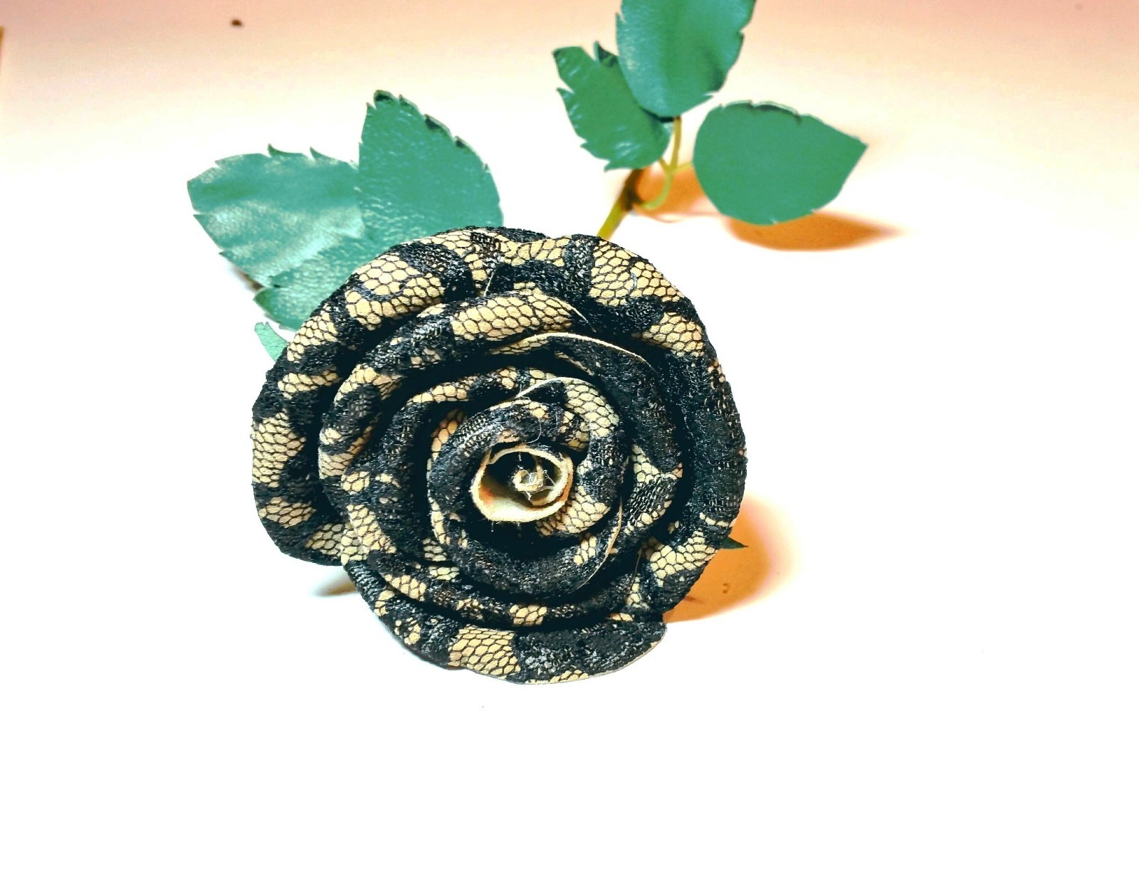 3rd Anniversary Wedding Gift Leather rose bouquet Long Stem white Flowers
