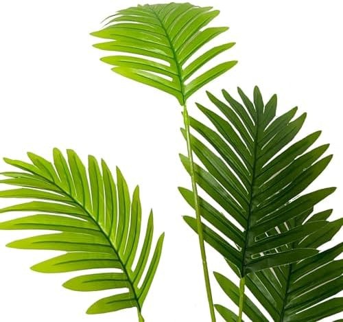 Artificial Areca Palm Plant Silk Fake Potted Faux Tree in Pot for Indoor Outd…