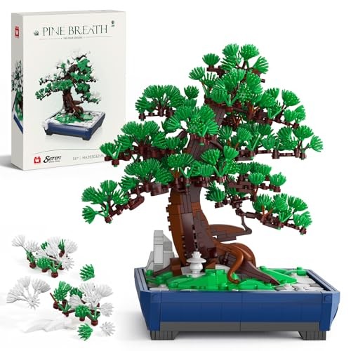 Wise Block Bonsai Tree Building Set, 950 pcs Pine Building Blocks, Model 1