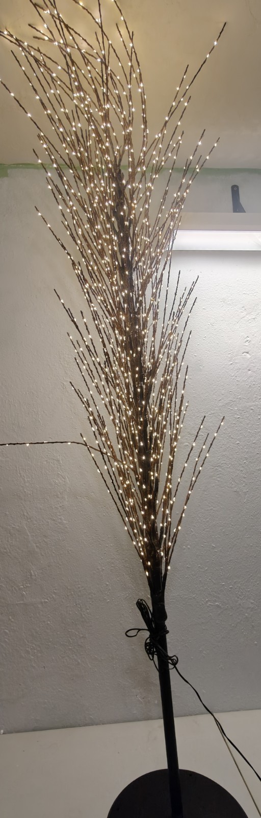 Artificial LED Tree Topiary, Brown Branches, Warm White Lights, Plastic & Metal