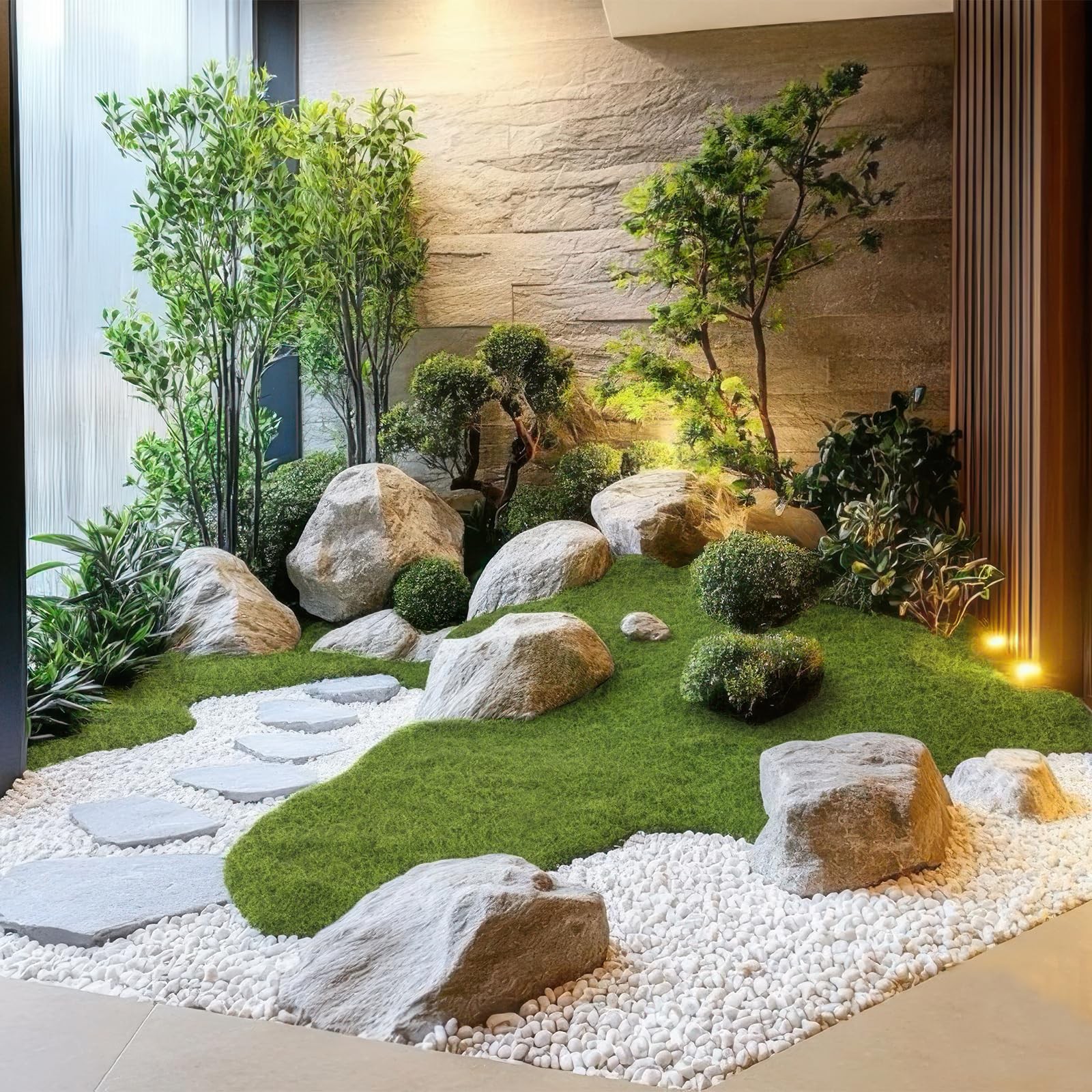 FAICOIA Fake Moss Rolls for Crafts Table Runner Party Centerpieces Decoration