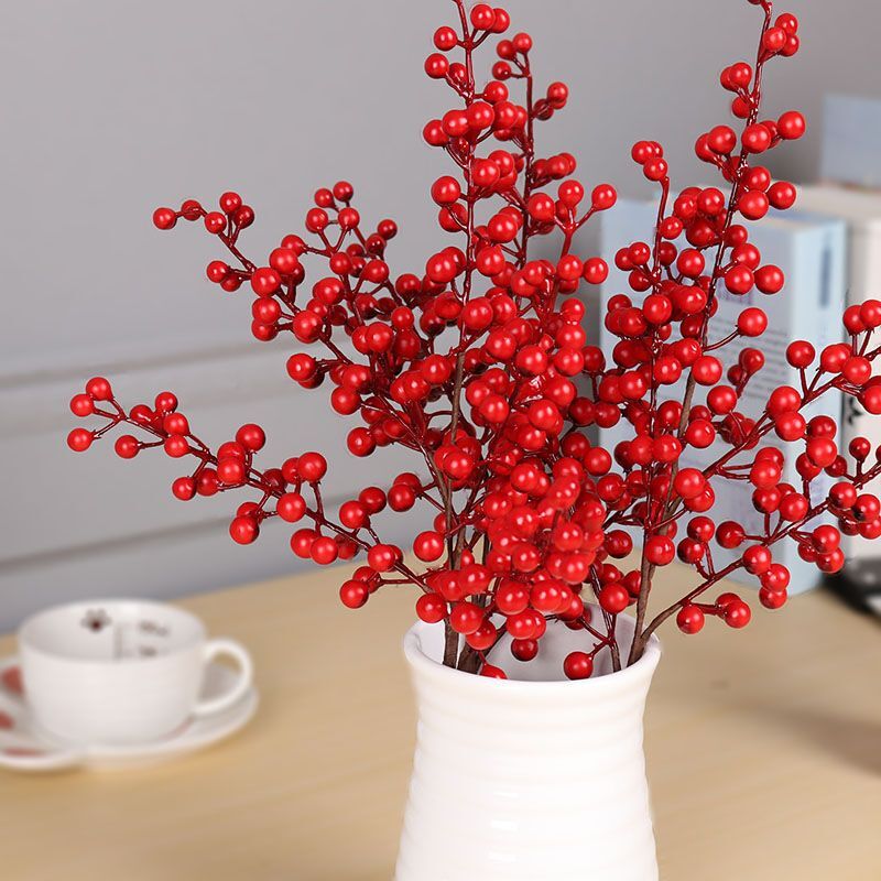 Black Fruit Berry Branch Flowers Wedding Home Party Decor Foam Artificial Flower