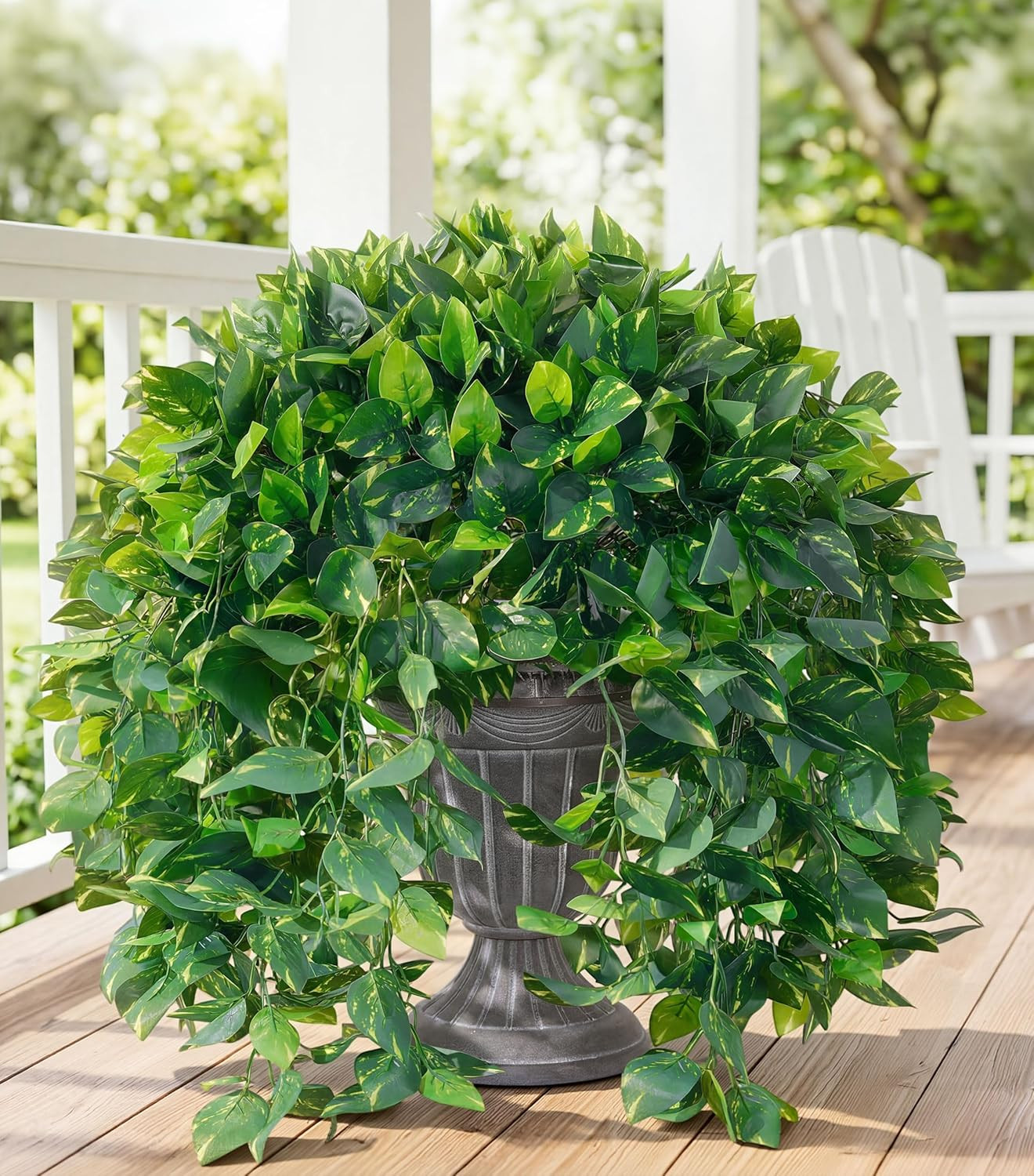 Faux Outdoor Plants Fake Hanging Plants for Outdoors outside Decorations, 2 Pcs