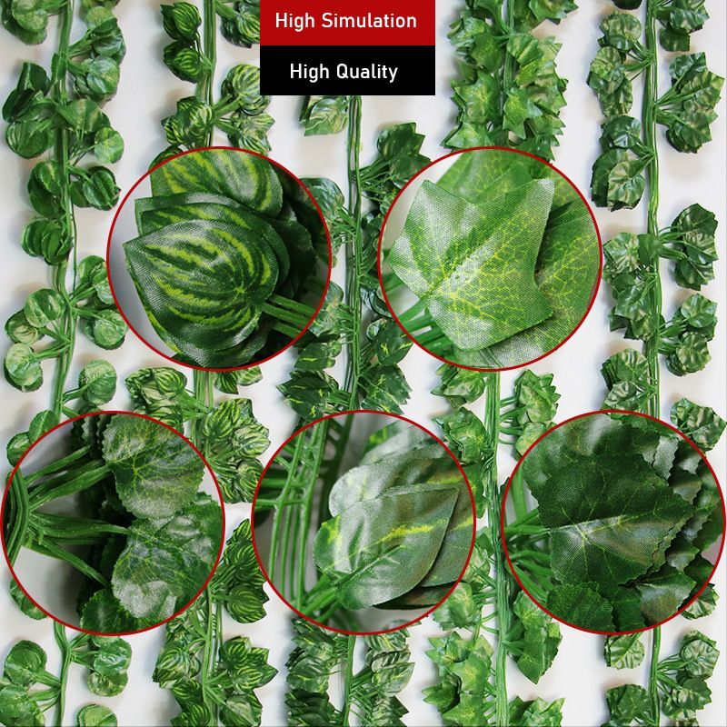 2.2m Artificial Ivy Leaves Garland Vine Creeper Plant Home And Garden Decor NEW