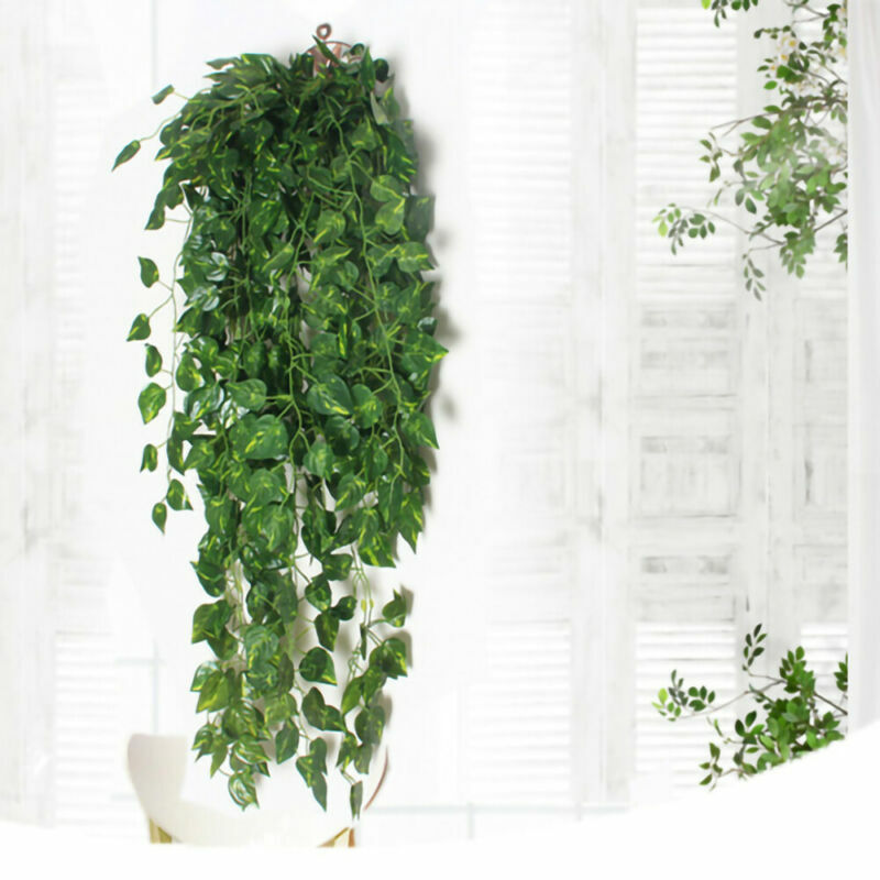 2Pcs Artificial Hanging Plants Vines Ivy Ferns Outdoor Garland Decor Home