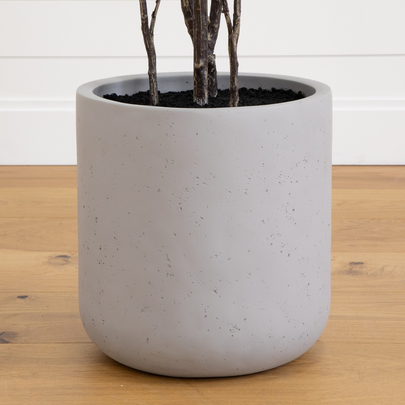 7’ Artificial Enkianthus Tree with Stone Planter Home Decor. Retail $549