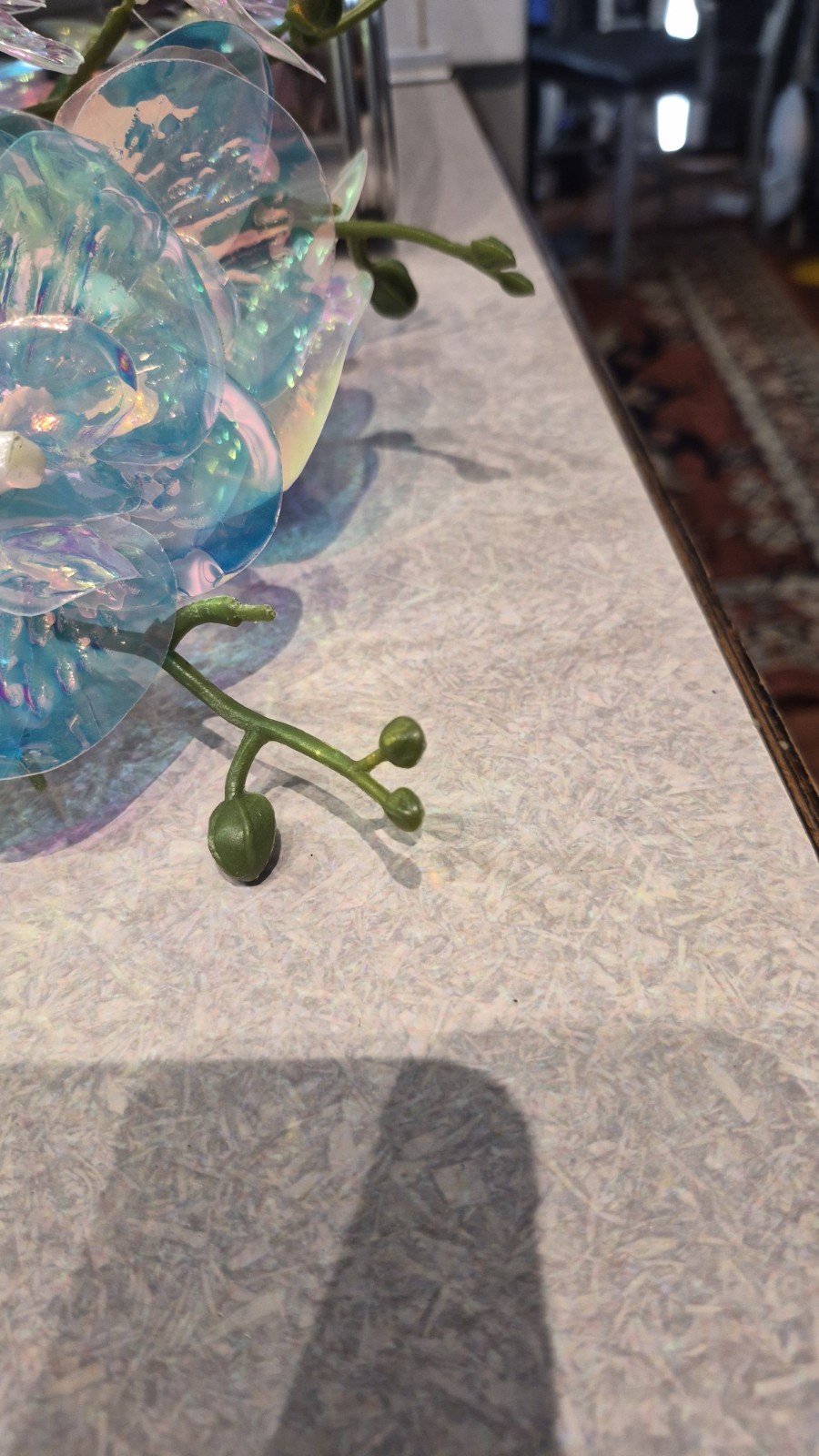Faux Orchid stem iridescent
