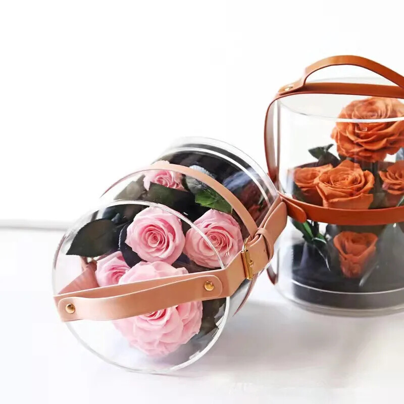 Eternal Red Rose in Secret Garden Acrylic Box – Preserved Flower Gift