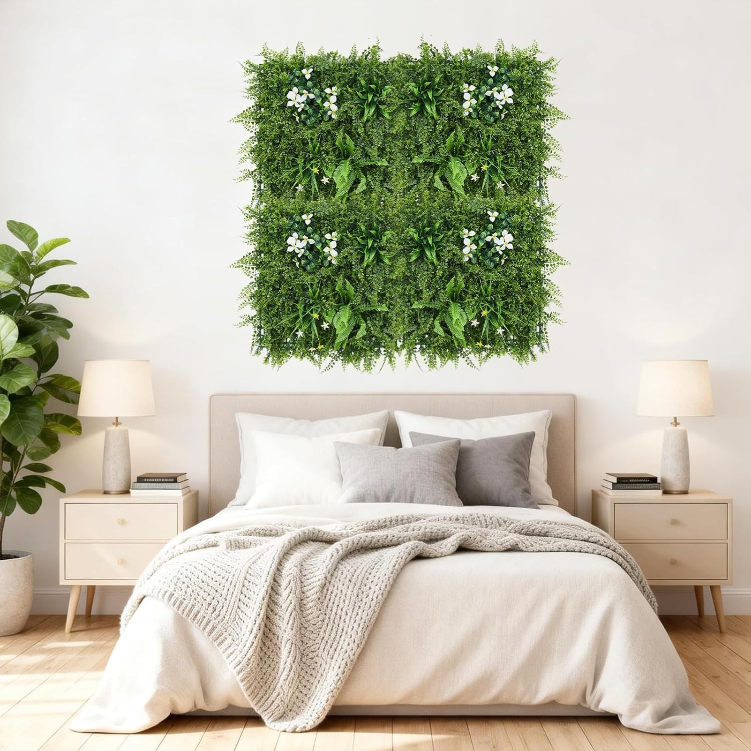 4/8/12X Artificial Greenery Wall Hedge Grass Fence Plant Fake Mat Foliage Panels