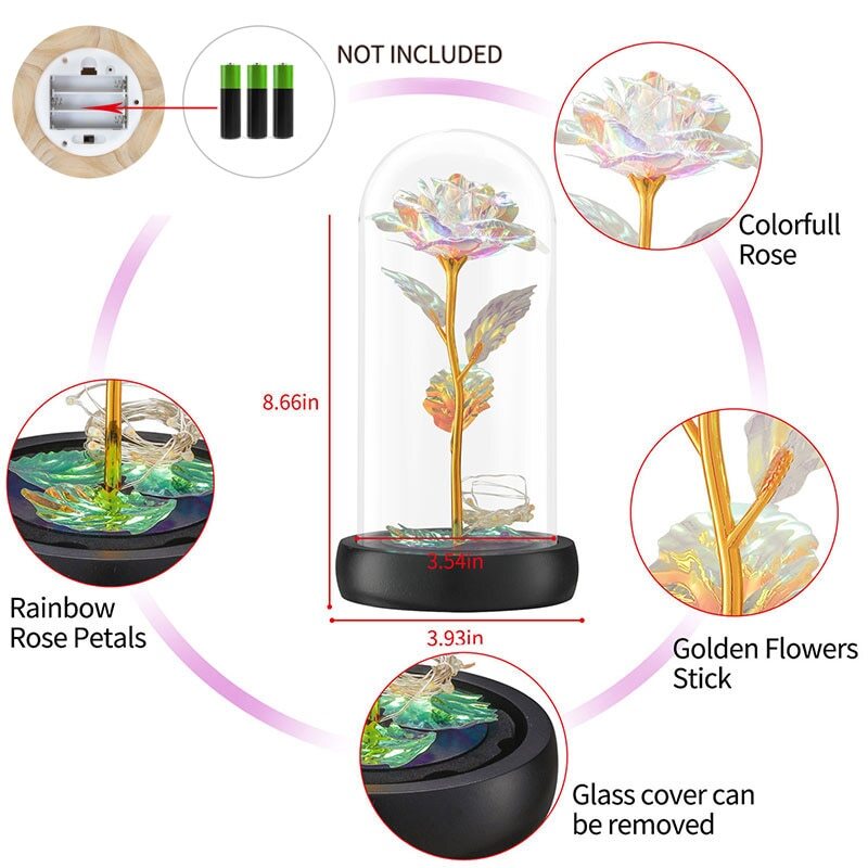 Eternal Rose Flower LED Enchanted Rose Galaxy Girlfriend Mother’s Day Gift