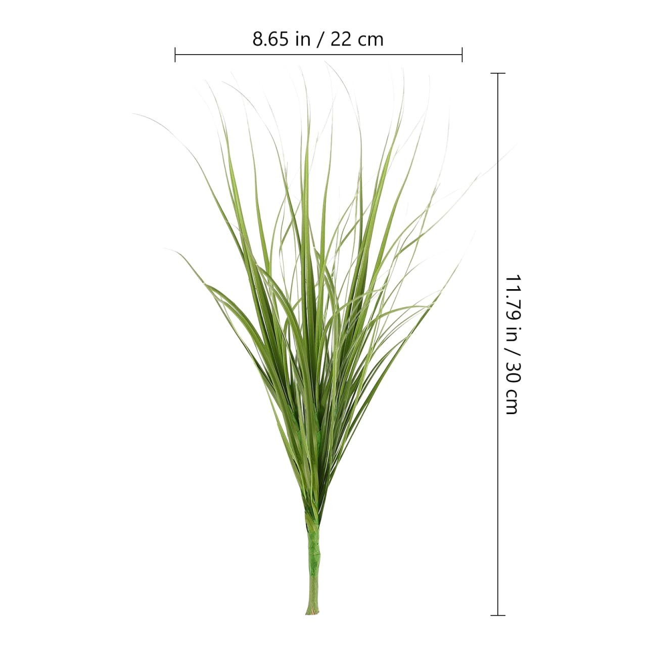 12 Pcs Artificial Grass Plants 11.81In Faux Cattail Stems Lifelike Greenery S…
