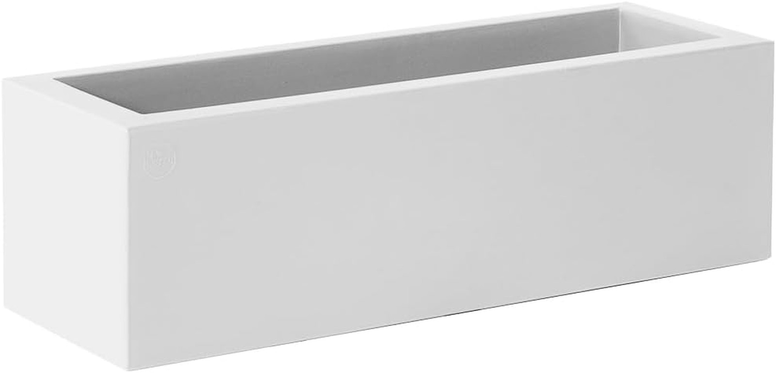 White Rectangular Flower Box – UV Resistant Indoor/Outdoor Planter (100×40 cm)