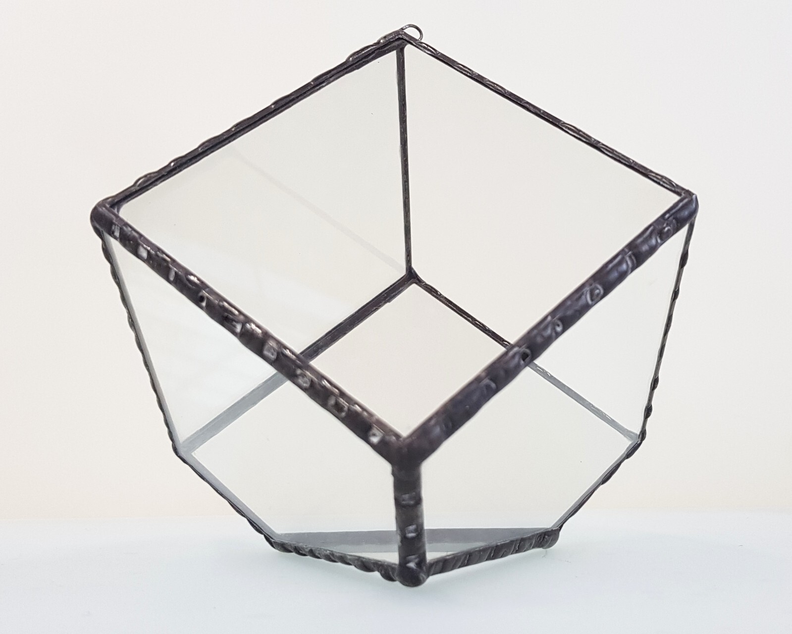 Stained Glass Terrarium Geometric Transparent 3 mm Hand Made Planter For Indoor