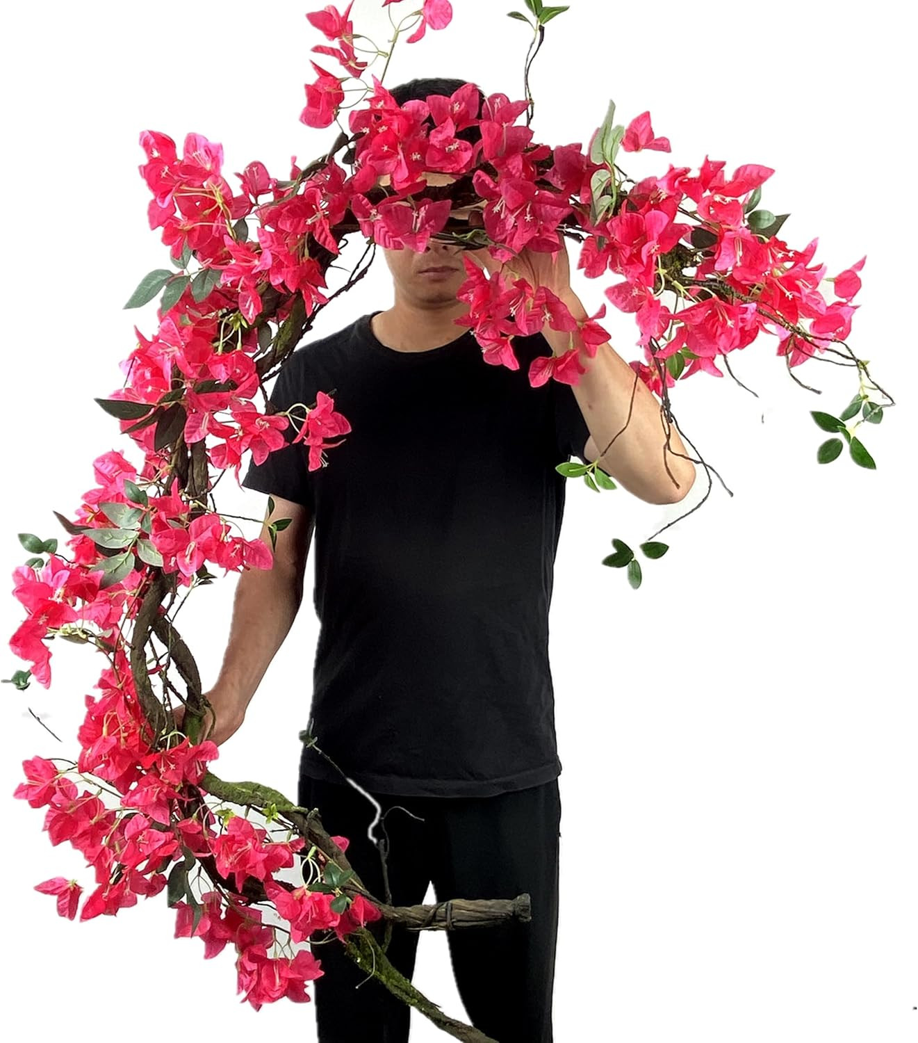 Bougainvillea Silk Flower Rattan Branches – Pack of 4 for Home & Wedding Decor