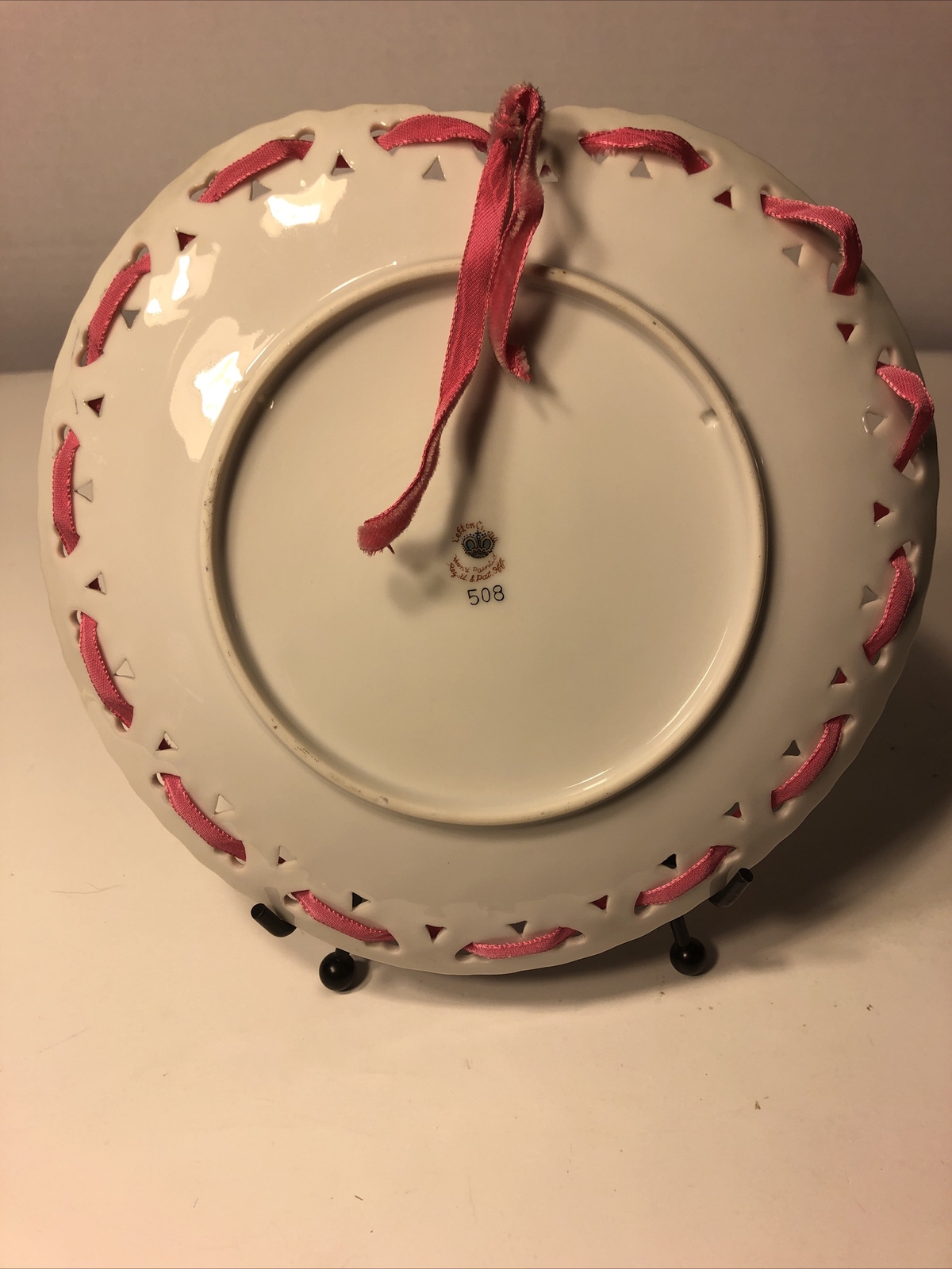 Lefton “To Mother” Heart Shaped Plate Hand Painted with roses
