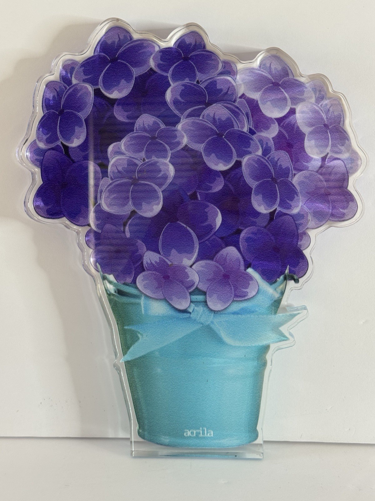 Purple Hydrangea Acrylic Flower Bouquet by Acrila 10×8 Solid Floral Art Cut Out