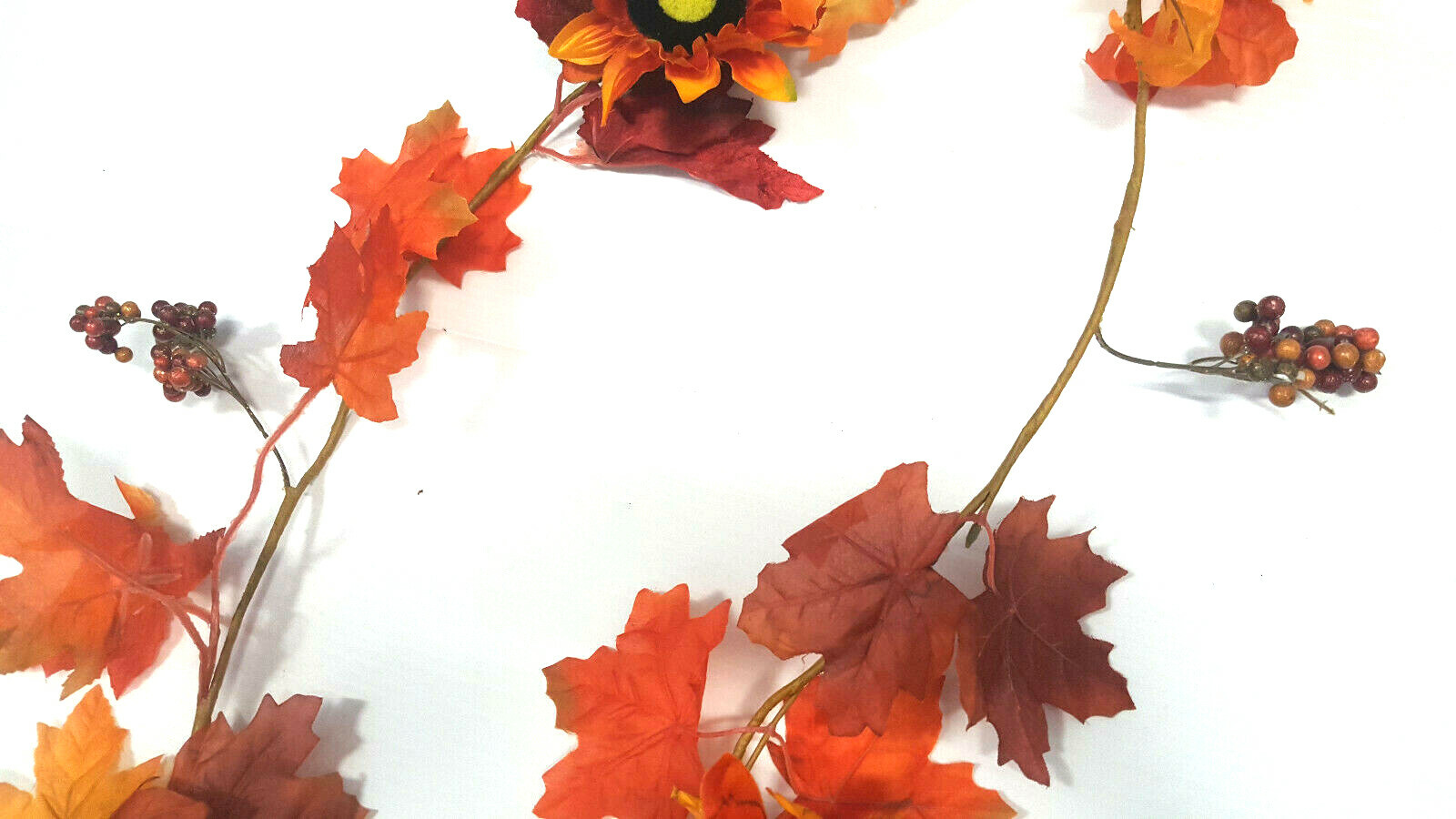 Fall Garland Maple Leaf 6ft Foliage Mantle Vine Door Wall Decor Autumn Halloween