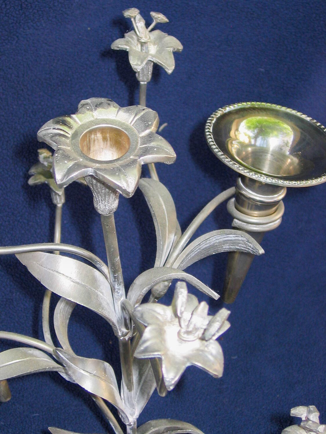 Three-vase Epergne, 3 colors of silver metallic finish