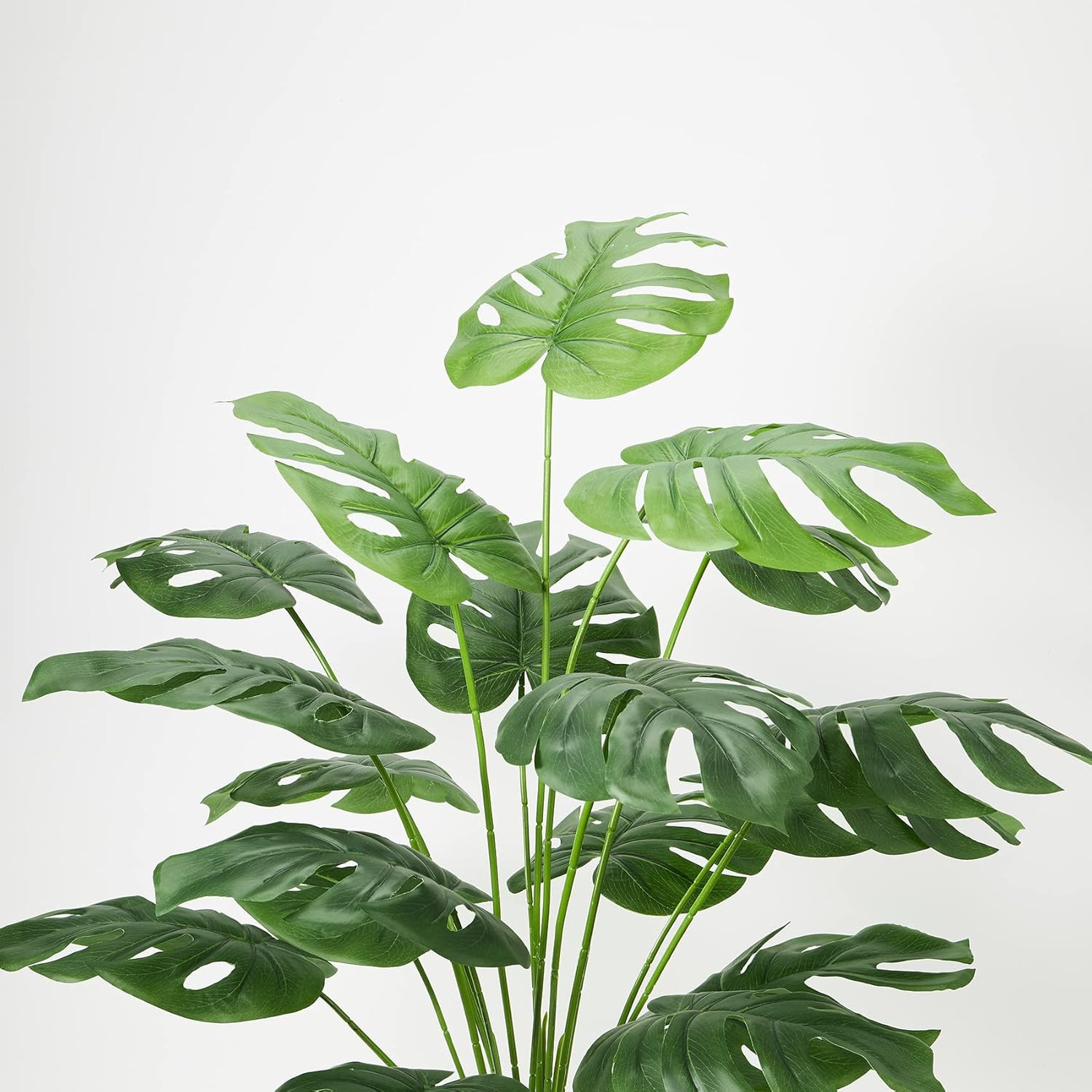 Guheake 28″ Fake Plants Large, Artificial Floor Faux Monstera Plant with Planter