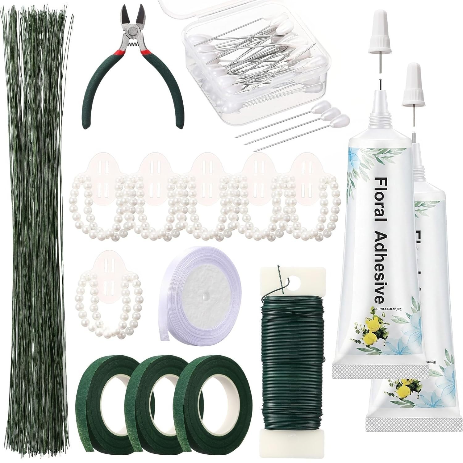 All-in-One Floral Craft Set: Glue, Wire, and Accessories for DIY Masterpieces